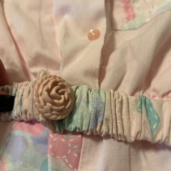 Vintage Randi of California Pink Pastel Floral Sleeveless Romper Belt Size 8 - Picture 4 of 8